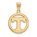 SS w/GP University of Tennessee Med Volunteers Pendant in Circle