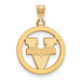 SS w/GP University of Virginia Sm Text Logo Pendant in Circle