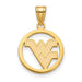 SS w/GP West Virginia University Medium Pendant in Circle