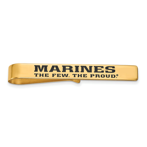 Gold Plated SS U.S. Marine Corps Epoxied Tie Bar