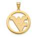 SS w/GP West Virginia University XL Pendant in Circle