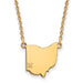 SS w/GP Miami University Ohio Shape Necklace