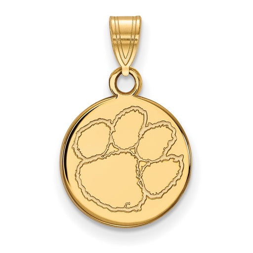 10ky Clemson University Small Disc Pendant