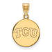 14ky Texas Christian University Medium TCU Disc Pendant