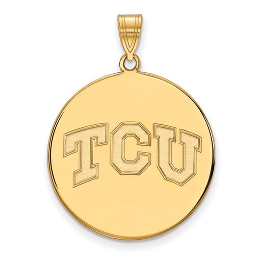 10ky Texas Christian University XL TCU Disc Pendant