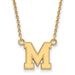 10ky University of Memphis M Small Pendant w/Necklace