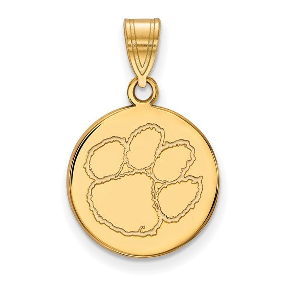 10ky Clemson University Medium Disc Pendant