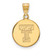 10k Gold LogoArt Texas Tech University T-T Medium Disc Pendant