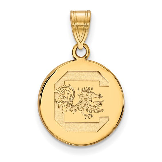 SS w/GP University of South Carolina Med Disc Pendant