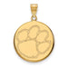 SS w/GP Clemson University Large Disc Pendant