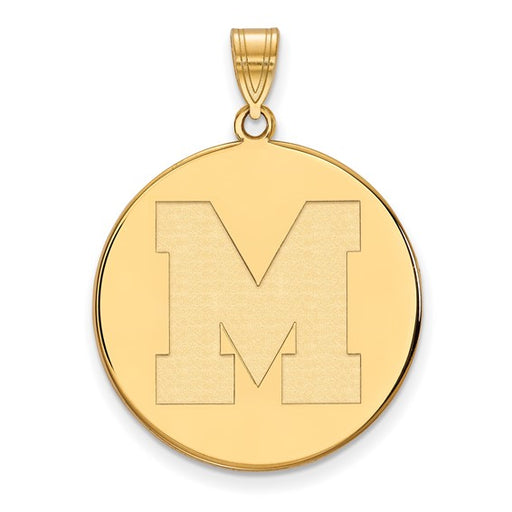 14ky University of Memphis M XL Disc Pendant