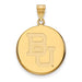 14ky Baylor University Large Baylor Head Disc Pendant