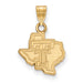 10k Gold LogoArt Texas Tech University State Outline Small Pendant