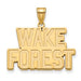 14ky Wake Forest University Large WF w/deacon Pendant