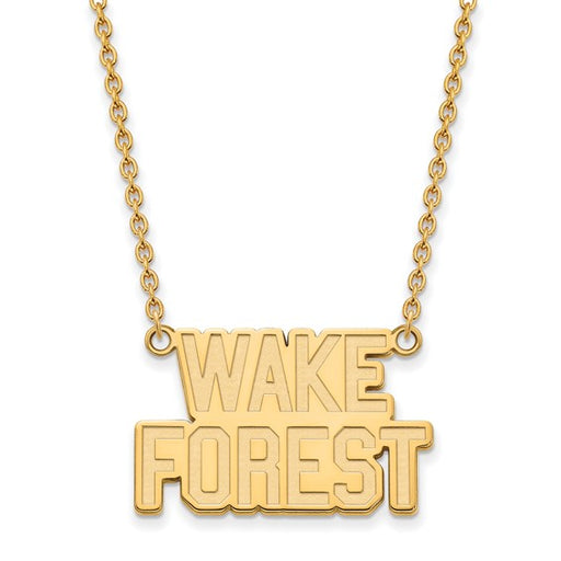 14ky Wake Forest University Large WF w/deacon Pendant w/Necklace