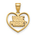 SS w/GP Wake Forest University WF w/deacon Pendant in Heart