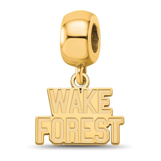 SS w/GP Wake Forest University W-F Deacon XS Dangle Bead Charm