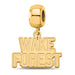 SS w/GP Wake Forest University W-F Deacon Small Dangle Bead