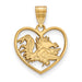 SS w/GP University of South Carolina Gamecock Pendant in Heart