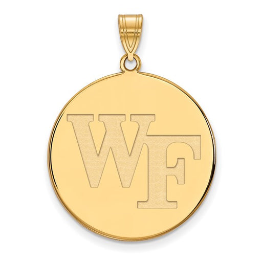 SS w/GP Wake Forest University XL WF Disc Pendant