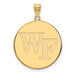 SS w/GP Wake Forest University XL WF Disc Pendant