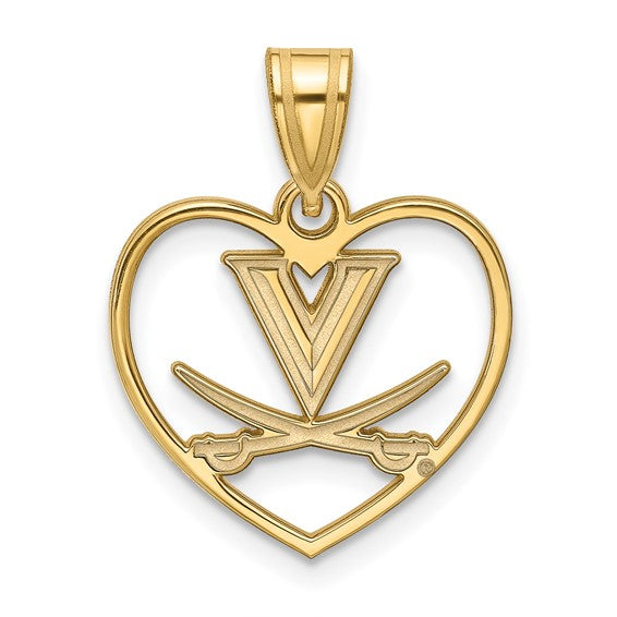 SS w/GP University of Virginia Pendant in Heart