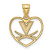 SS w/GP University of Virginia Pendant in Heart