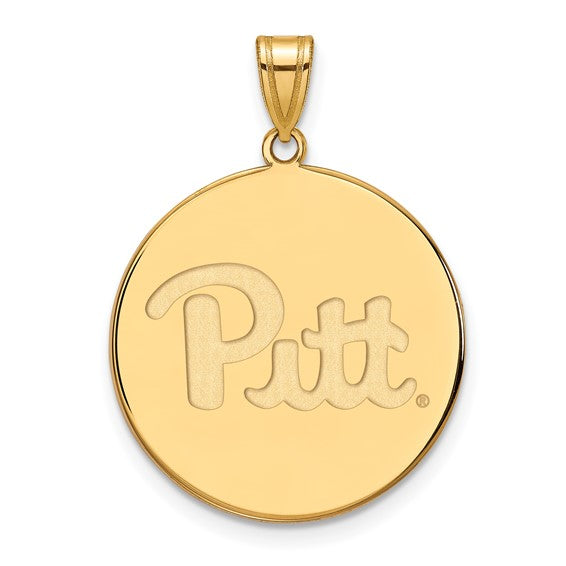 SS w/GP University of Pittsburgh XL Pitt Disc Pendant