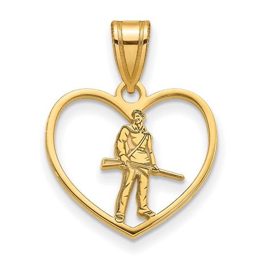 SS w/GP West Virginia University in Heart Mountaineer Pendant