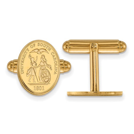 SS w/GP University of South Carolina Crest Cuff Links