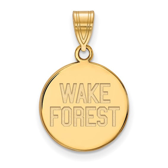 14ky Wake Forest University Medium WF w/deacon Disc Pendant