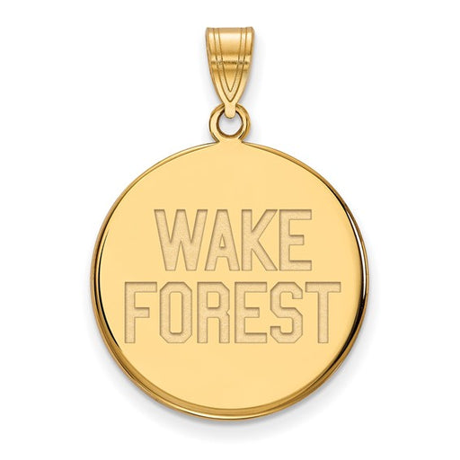 10ky Wake Forest University Large WF w/deacon Disc Pendant