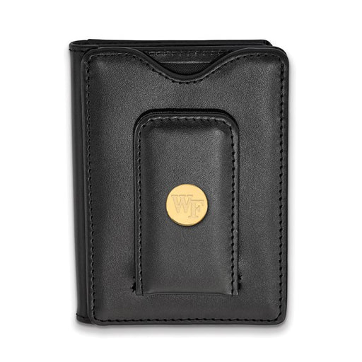 SS w/GP Wake Forest University Black Leather WF Wallet