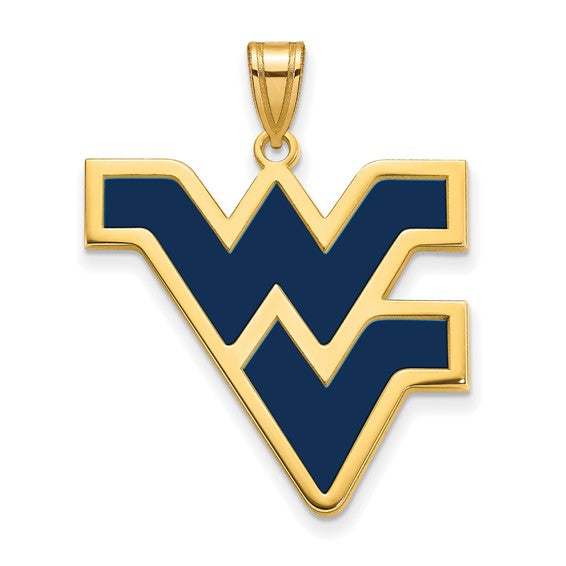 SS w/GP West Virginia University XL Enamel Pendant