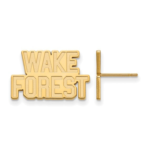 14ky Wake Forest University Small Post WF w/deacon Earrings