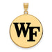 SS w/GP Wake Forest University XL Enamel WF Disc Pendant