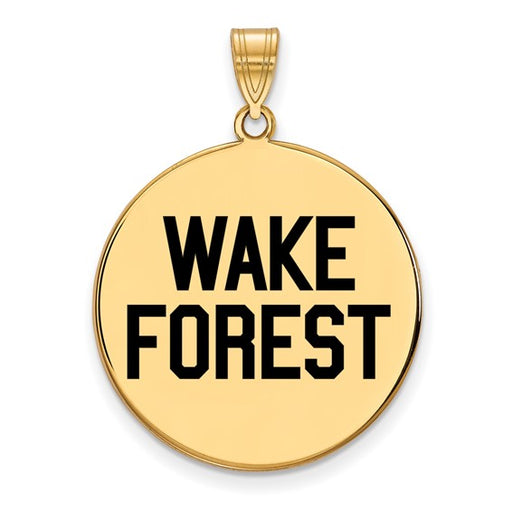 SS w/GP Wake Forest University XL Enamel WF w/deacon Disc Pendant