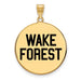 SS w/GP Wake Forest University XL Enamel WF w/deacon Disc Pendant