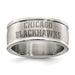 CHICAGO BLACKHAWKS STAINLESS STEEL LOGO BAND RING SIZE 7
