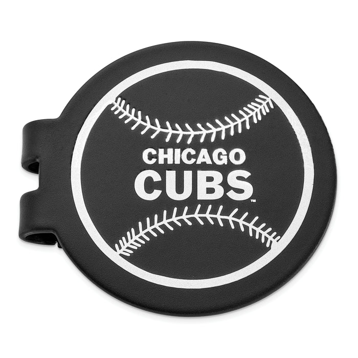 MLB Chicago Cubs Black Prevail Engraved Logo Money Clip