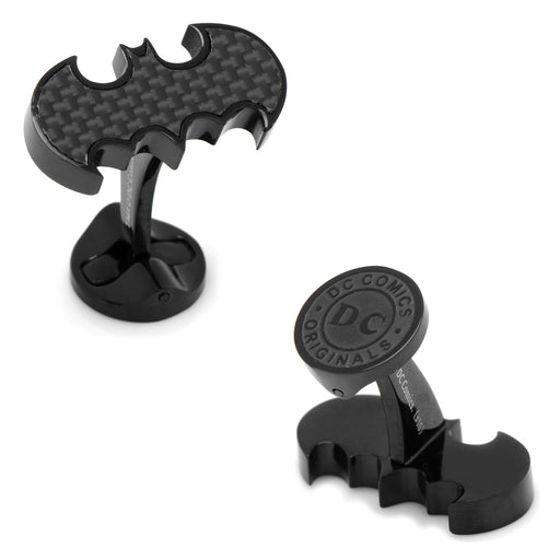 Stainless Steel Carbon Fiber Batman Cufflinks