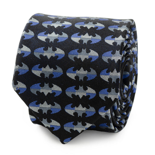 Batman Blue Blocked Black Men's Tie