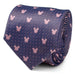 Mickey Silhouette Purple Pink Dot Tie