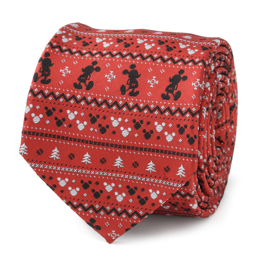 Mickey Fair Isle Red Men's Tie