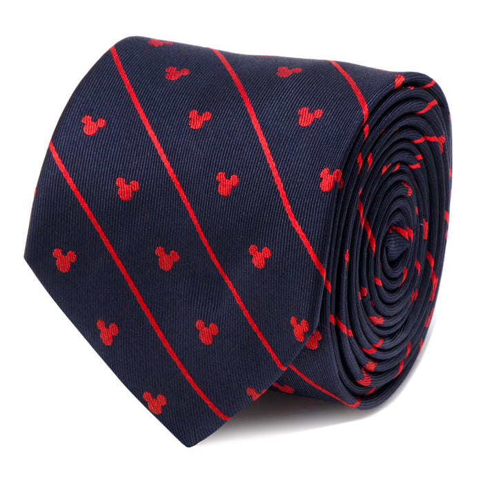 Mickey Mouse Navy Pinstripe Tie