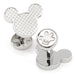 Mickey Mouse Silhouette Basket Weave Cufflinks