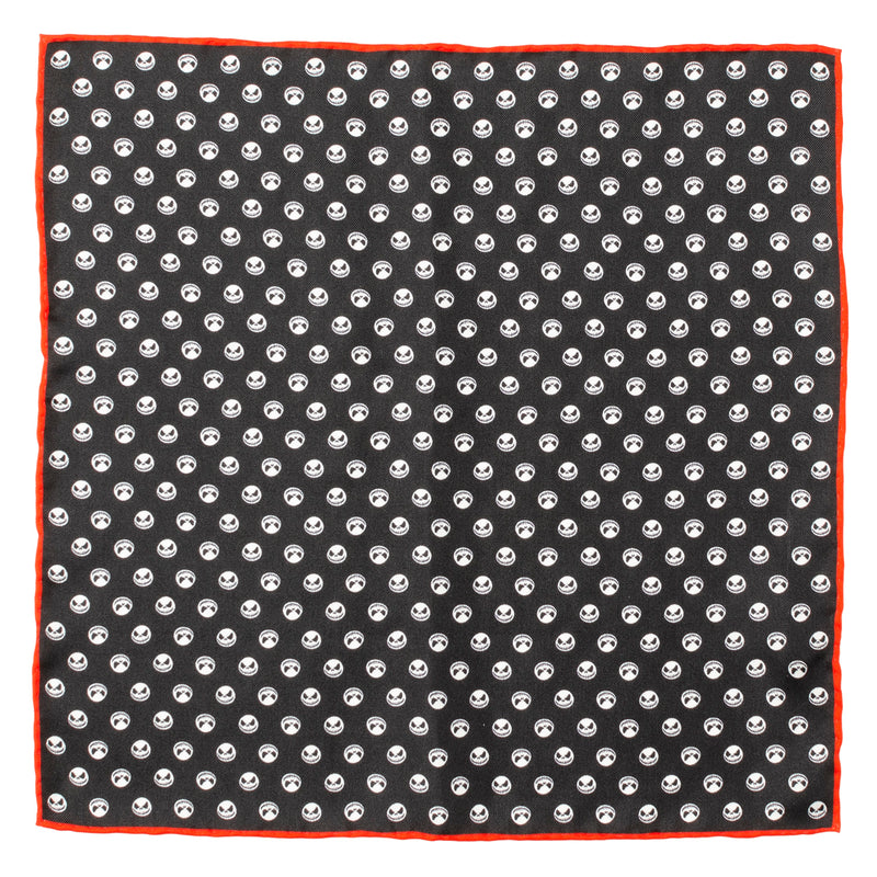 Jack Skellington Men's Black Pocket Square