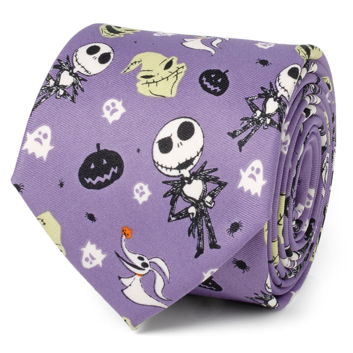 Nightmare Before Christmas Purple Men's Tie