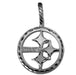 The Pittsburgh Steelers logo (medium) Sterling Silver Pendant features a circular design with a cut-out logo and "Steelers" engraving, plus a twisted top loop for easy attachment to a chain.