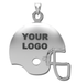 Sterling Silver Football Helmet Necklace • Personalized 3D Football Helmet Necklace with your logo, name and number.